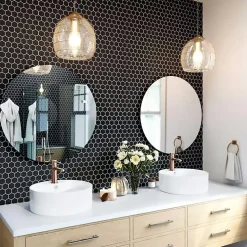 Robinet Lavabo Et Vasque|Invena Robinet Salle de Bain Mitigeur Lavabo Cuivre Bronze Monocommande Glamour