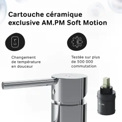 Am.Pm Europe Robinet Salle de Bain Mitigeur de lavabo, Chromé, taille M, FPA02100 AM.PM