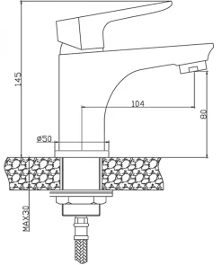 Invena Robinet Salle De Bain Mitigeur Lavabo Blanc Monocommande Dokos