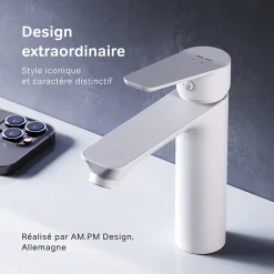 Robinet Lavabo Et Vasque|Am.Pm Europe Robinet Salle de Bain Mitigeur lavabo, Blanc, taille S, FTA02133 AM.PM