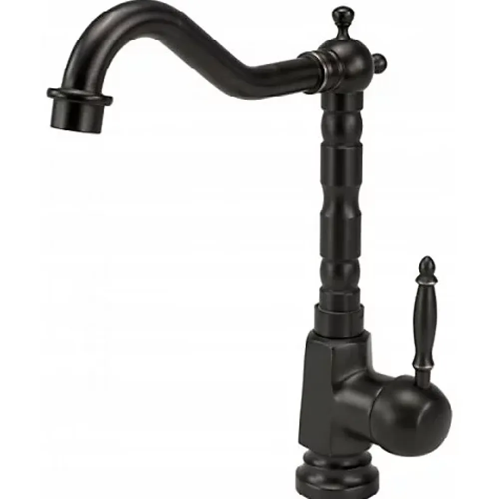 Robinet Lavabo Et Vasque|Rea Robinet Salle De Bain Mitigeur Lavabo Haut Retro Noir Monocommande