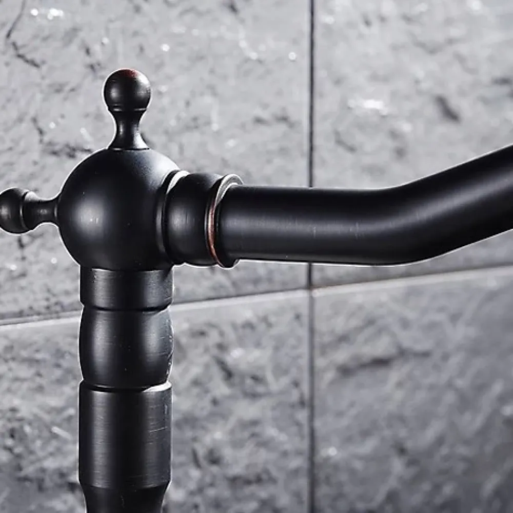 Robinet Lavabo Et Vasque|Rea Robinet Salle De Bain Mitigeur Lavabo Haut Retro Noir Monocommande