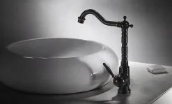 Robinet Lavabo Et Vasque|Rea Robinet Salle De Bain Mitigeur Lavabo Haut Retro Noir Monocommande