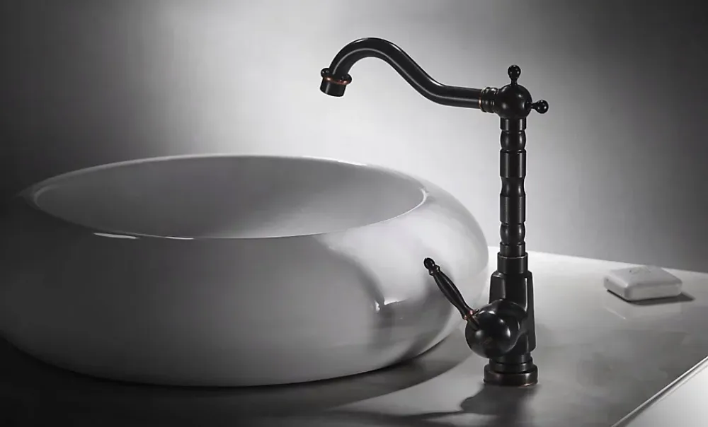Robinet Lavabo Et Vasque|Rea Robinet Salle De Bain Mitigeur Lavabo Haut Retro Noir Monocommande