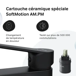 Am.Pm Europe Robinet Salle de Bain Mitigeur lavabo, Noir, taille M, FTA02122 AM.PM