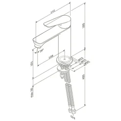 Am.Pm Europe Robinet Salle de Bain Mitigeur lavabo, Noir, taille M, FTA02122 AM.PM
