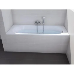 Roca Baignoire rectangulaire Neo Genova avec dossier, accoudoirs, poignées sculptées - Blanc 180x80cm