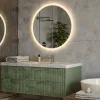 Miroir Lumineux|Artforma Rond Miroir Salle de Bain 80cm, Miroir led avec Tactile, Systeme Couleur DUAL LED et Fonction Anti-buée