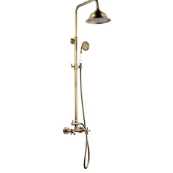 Colonne De Douche Thermostatique|Rousseau Colonne de douche avec robinet mélangeur Retro - Vieux-bronze