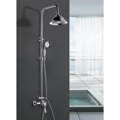 Rousseau Colonne de douche avec robinet mitigeur mécanique Retro - Chromé