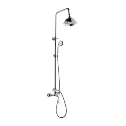 Rousseau Colonne de douche avec robinet mitigeur mecanique Retro - Chrome