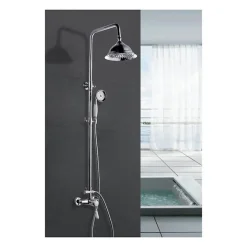 Rousseau Colonne de douche avec robinet mitigeur mecanique Retro - Chrome