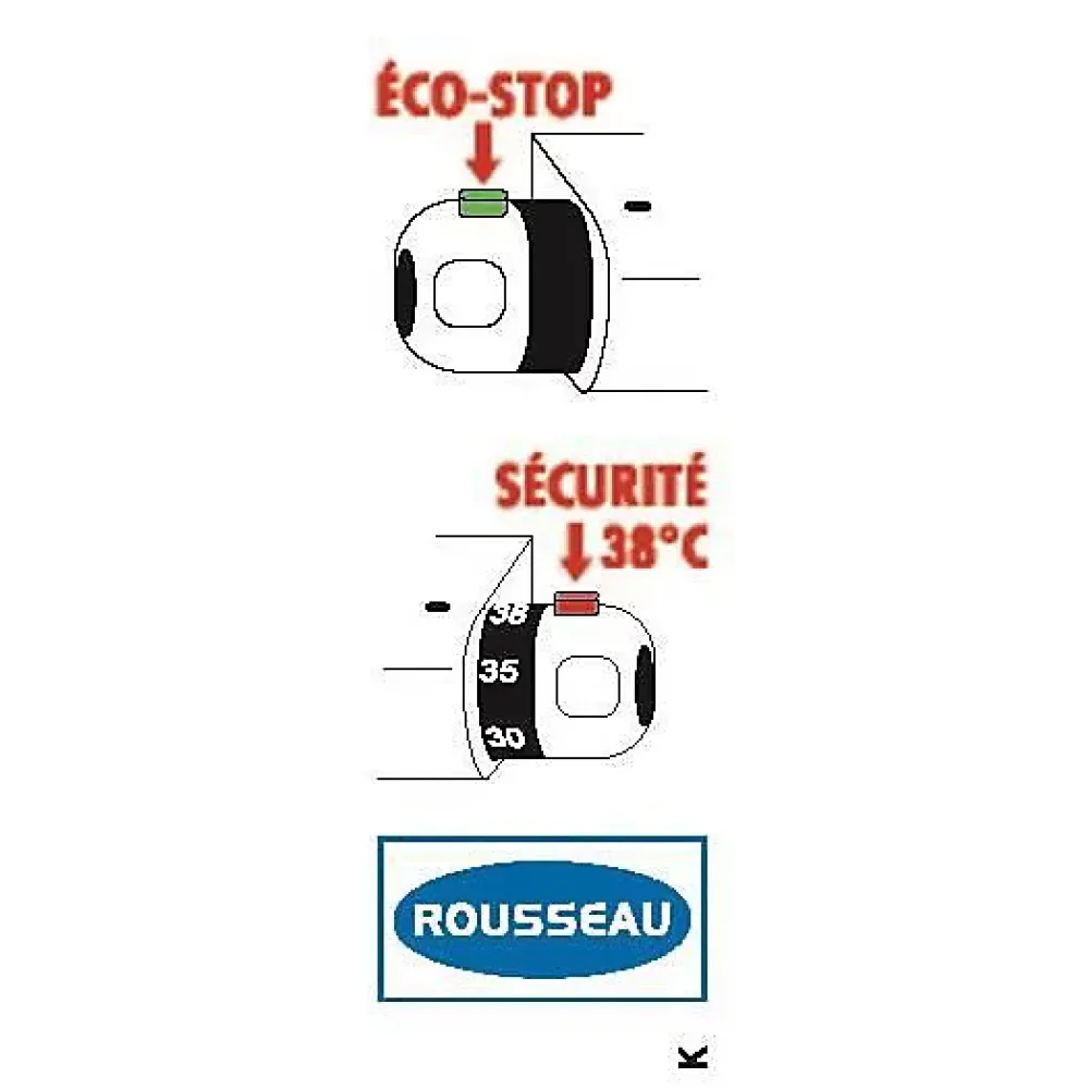 Rousseau Robinet mitigeur thermostatique baignoire et douche Volga 2
