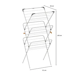 RORETS Rörets Séchoir à linge Rise - Construction pop-up - 140x49x61 cm