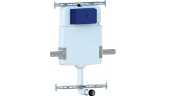 Laneri Réservoir caché compléte pour cuvette au sol avec plaque de commande en acier inoxydable double bouton