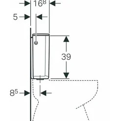 Wc Suspendu|Geberit Réservoir double touche NF alimentation latérale blanc - - 128.317.11.5