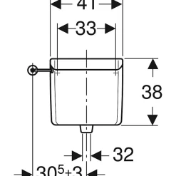 Wc Suspendu|Geberit Réservoir haute position AP123 pour système pneumatique - - 123.701.11.1