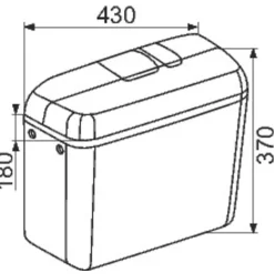 Chasse D'Eau|Clara Réservoir WC - F 6000 - - Bas - Double débit