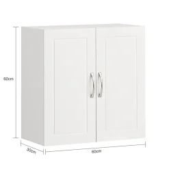 Armoire De Salle De Bains|Meuble De Salle De Bains Faible Profondeur|Sobuy Salle de Bain Suspendue Placard Commode Murale, 2 Portes, FRG231-W,
