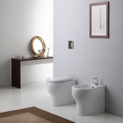 Kiamami Valentina Sanitaires De Salle De Bain Au Sol Avec Design Moderne Et Vidange Décalée - Soave