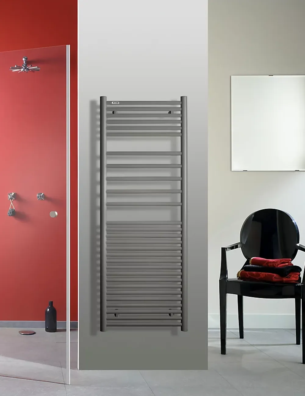Sèche-Serviettes Eau Chaude|Acova Sèche serviette eau chaude Angora gris 615W