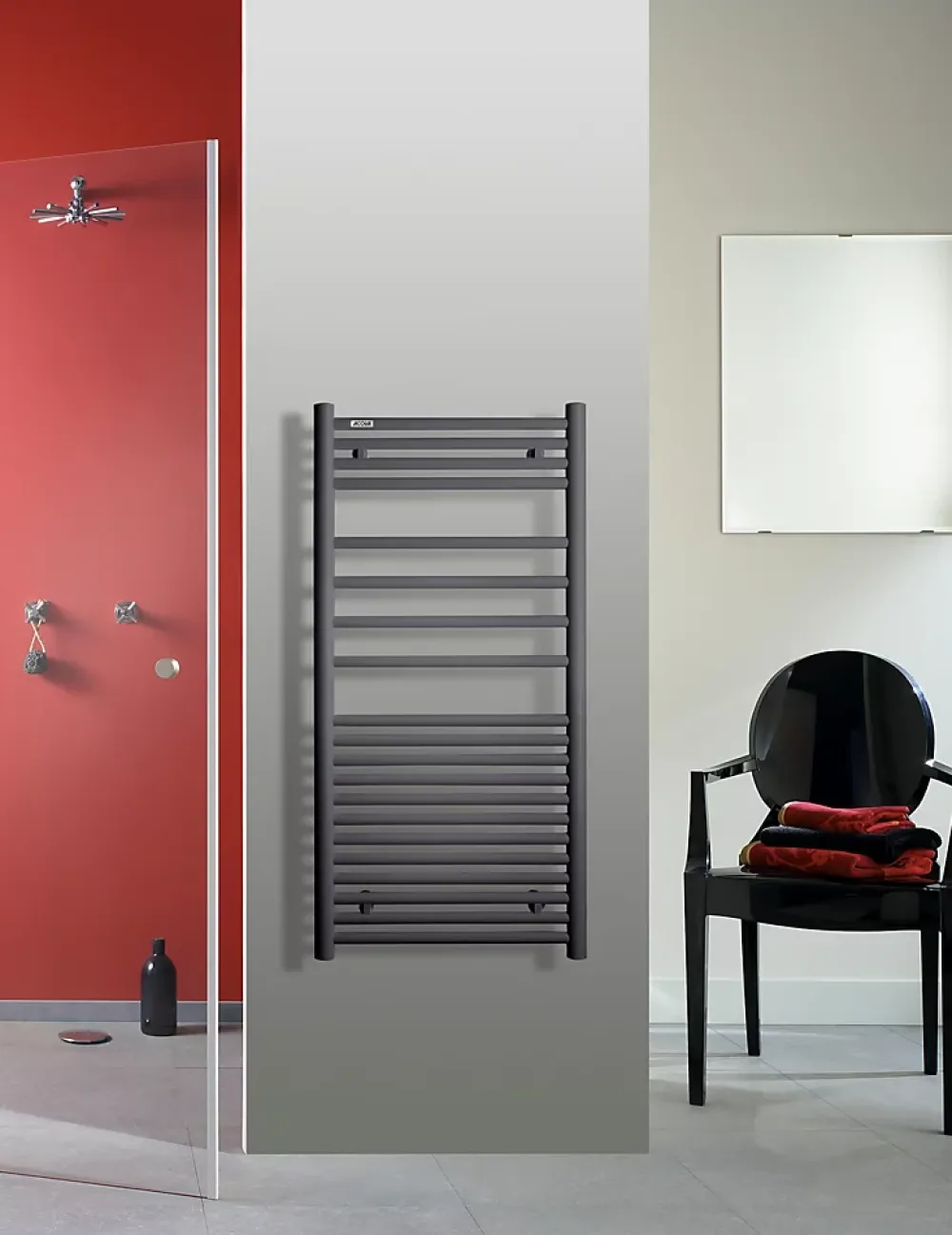 Sèche-Serviettes Eau Chaude|Acova Sèche serviette eau chaude Angora anthracite 460W