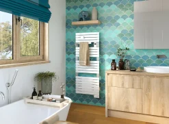 Sèche-Serviettes Soufflant|Sauter Sèche serviette électrique Asama II blanc + soufflerie 1500W