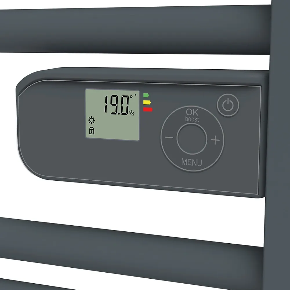 Sèche-Serviettes Soufflant|Carrera Sèche serviette électrique Alani gris + soufflerie 1500W