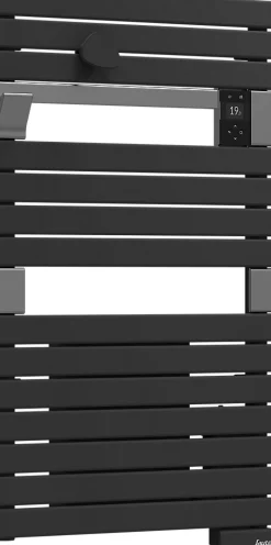 Sauter Sèche serviette électrique Asama II anthracite + soufflerie 1500W