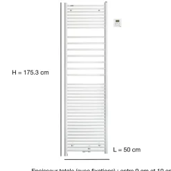 Sèche-Serviettes Mixte|Acova Sèche serviette mixte électrique 300W / eau chaude 795W Angora