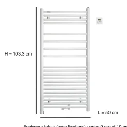 Sèche-Serviettes Mixte|Acova Sèche serviette mixte électrique 300W / eau chaude 460W Angora