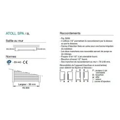 Sèche-Serviettes Électrique|Acova Sèche serviettes - Atoll Spa 571W - SL-120-050
