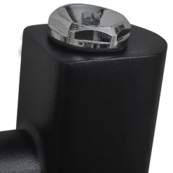 Vidaxl Sèche serviettes eau chaude à rails droits noir 600x764 mm