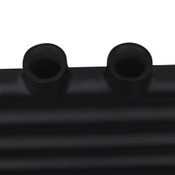 Vidaxl Sèche serviettes eau chaude à rails droits noir 600x764 mm