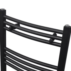 Sèche-Serviettes Eau Chaude|Vidaxl Sèche serviettes eau chaude à rails incurvés noir 500 x 764 mm