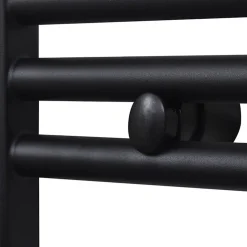 Sèche-Serviettes Eau Chaude|Vidaxl Sèche serviettes eau chaude à rails incurvés noir 500 x 764 mm