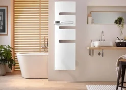 Sèche-Serviettes Mixte|Atlantic Sèche-serviette connecté mât à gauche SERENIS 1750W blanc - - 850512