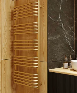Sèche-Serviettes Mixte|Matisere Sèche-serviette doré - (HxL) 1140x400 mm - 400 Watts - 479 Watt - ALE1140-400Z8BRA