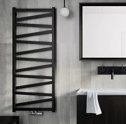 Matisere Sèche-serviette eau chaude noir de 510mm de haut et 400mm de large - 163 Watt - VIP510/400ZXN