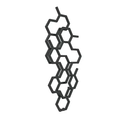 Sèche-Serviettes Eau Chaude|Matisere Sèche-serviette eau chaude noir de 502mm de haut et 1126mm de large - 317 Watt - HEX502/1126YLN