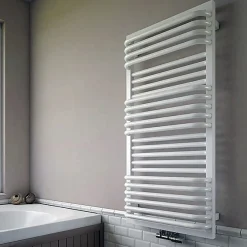 Matisere Sèche-serviette eau chaude blanc de 1240mm de haut et 500mm de large - 744 Watt - POC1240/500SXB
