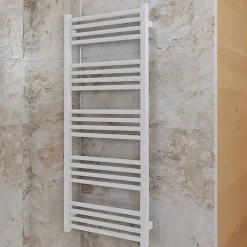 Matisere Sèche-serviette eau chaude blanc de 1140mm de haut et 580mm de large - 550 Watt - FIO1140/580SXB
