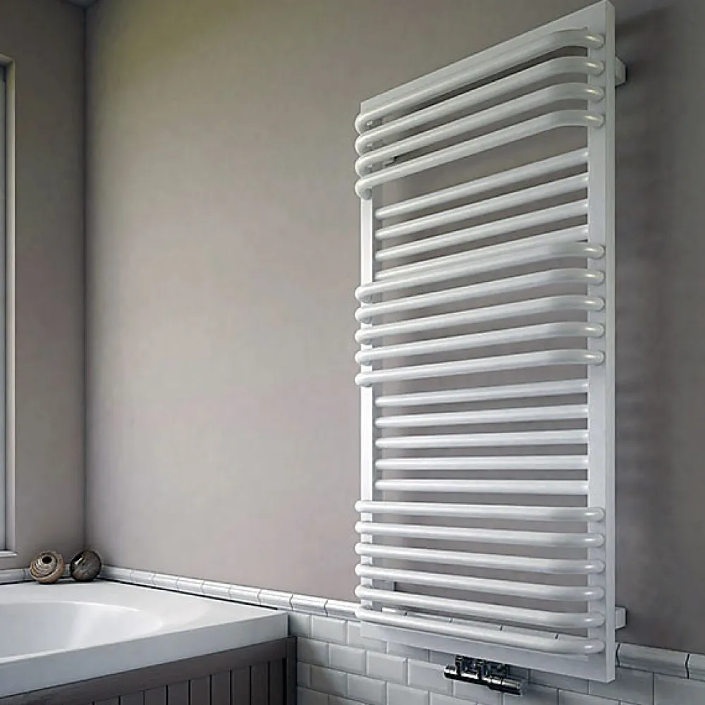 Sèche-Serviettes Eau Chaude|Matisere Sèche-serviette eau chaude blanc de 1240mm de haut et 500mm de large - 744 Watt - POC1240/500ZXB