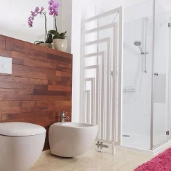 Sèche-Serviettes Eau Chaude|Matisere Sèche-serviette eau chaude blanc de 1140mm de haut et 360mm de large - 421 Watt - ANG1140/360DWYLB