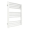 Matisere Sèche-serviette eau chaude blanc de 900mm de haut et 600mm de large - 460 Watt - LEN900/600PZXB