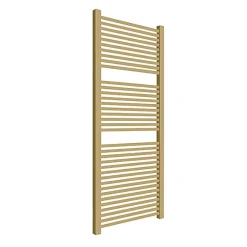 Matisere Sèche-serviette eau chaude doré de 1335mm de haut et 530mm de large - 715 Watt - MIK1335/530SXBRA