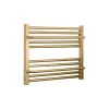 Matisere Sèche-serviette eau chaude doré de 300mm de haut et 1400mm de large - 405 Watt - LIM300/1400SXBRA