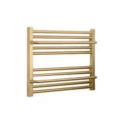 Matisere Sèche-serviette eau chaude doré de 300mm de haut et 1400mm de large - 405 Watt - LIM300/1400SXBRA