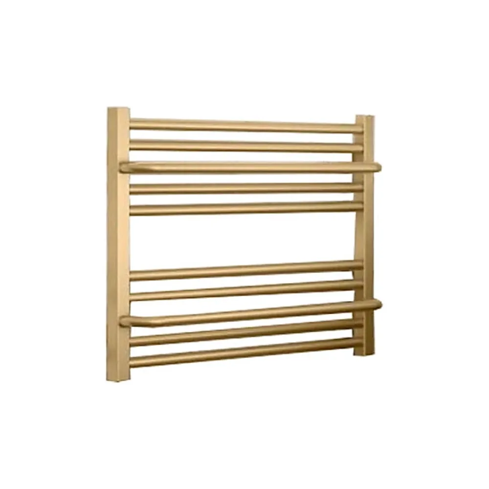 Matisere Sèche-serviette eau chaude doré de 300mm de haut et 1400mm de large - 405 Watt - LIM300/1400SXBRA