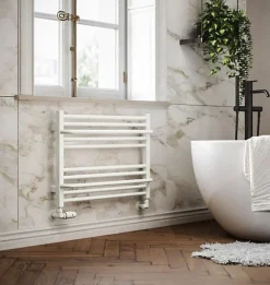 Matisere Sèche-serviette eau chaude blanc de 300mm de haut et 1000mm de large - 290 Watt - LIM300/1000SXB